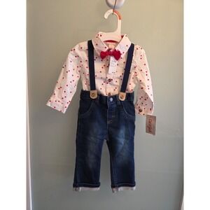 Cat and jack baby boy Valentine's outift 6-9 mos